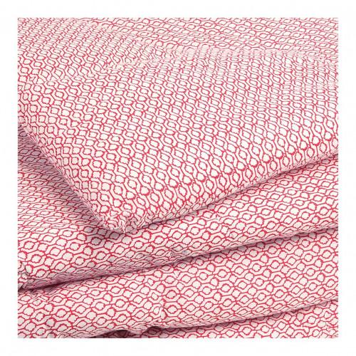 Blanc D'ivoire Futon Ikat Blanc Et Rouge