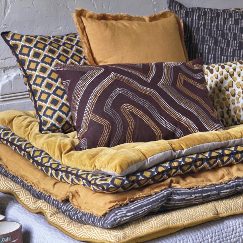 Blanc D'ivoire Futon ISSA - 180 X 80 Cm - Brun