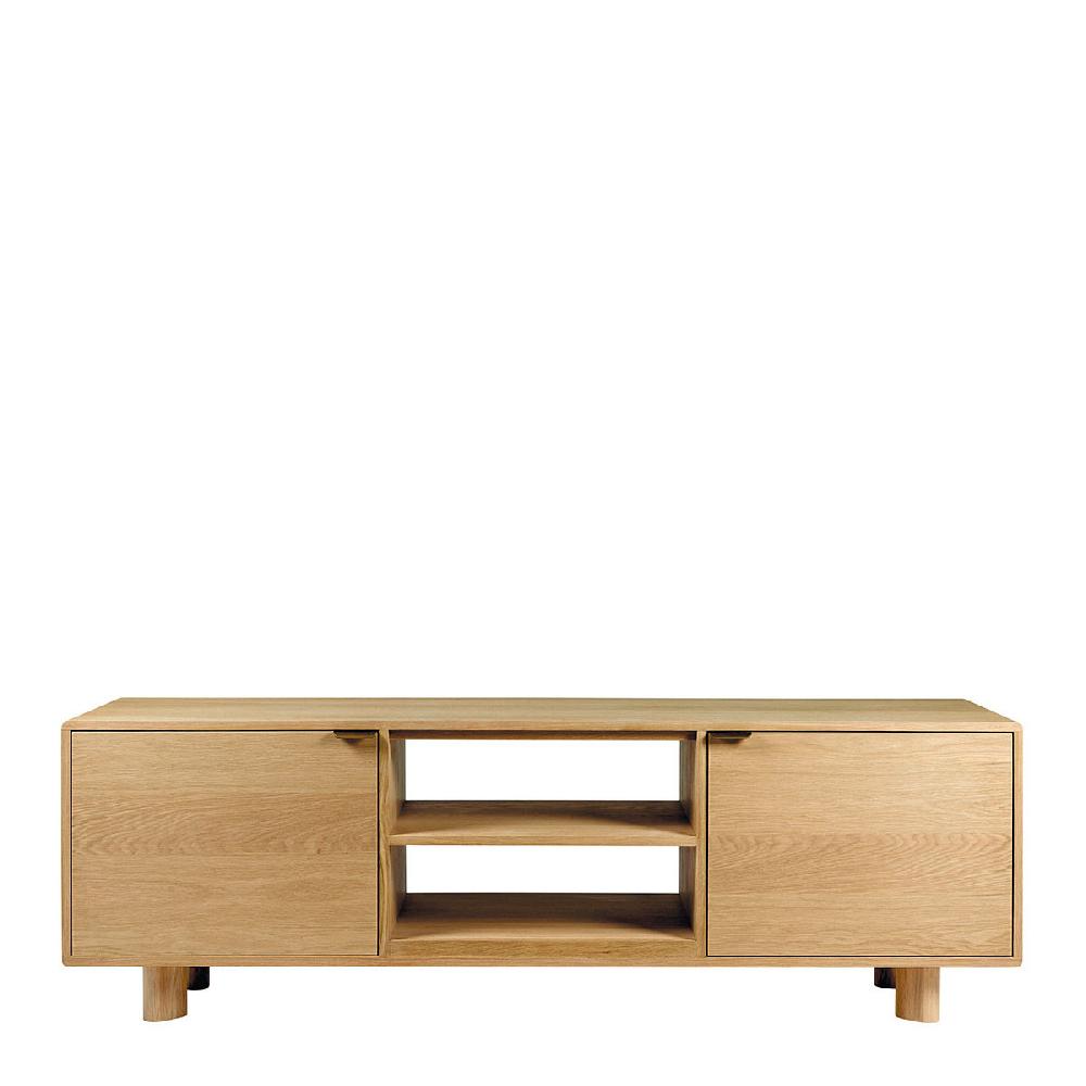 blanc d'ivoire Meuble TV SIMONA en chêne clair