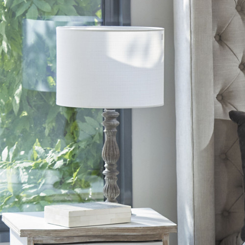 Blanc D'ivoire Pied De Lampe DARCY