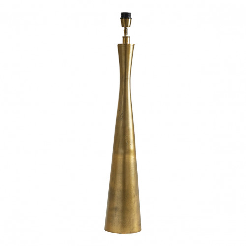 Blanc D'ivoire Pied De Lampe MALIA Laiton Antique