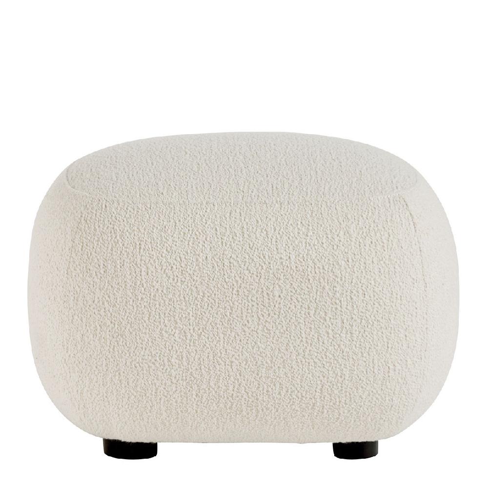 blanc d'ivoire Pouf LISETTE en bouclette - Crème blanc d'ivoire Pouf LISETTE en bouclette - Crème