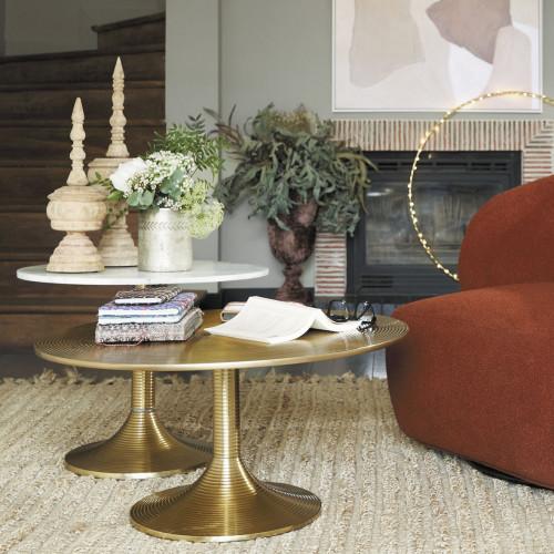 Blanc D'ivoire Set De 2 Tables Basses CHARLOTTE