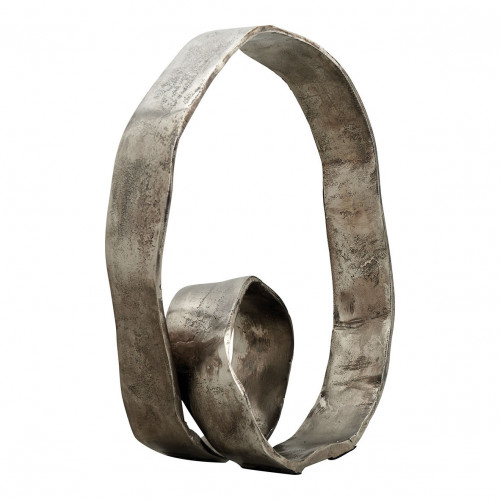 Blanc D'ivoire Statue INFINITE En Métal - Champagne