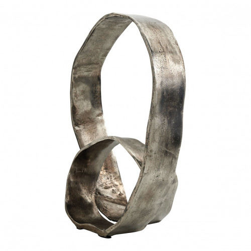 Blanc D'ivoire Statue INFINITE En Métal - Champagne