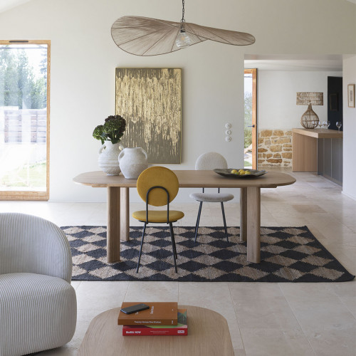 Blanc D'ivoire Suspension ALBA En Jute - ø 150 Cm