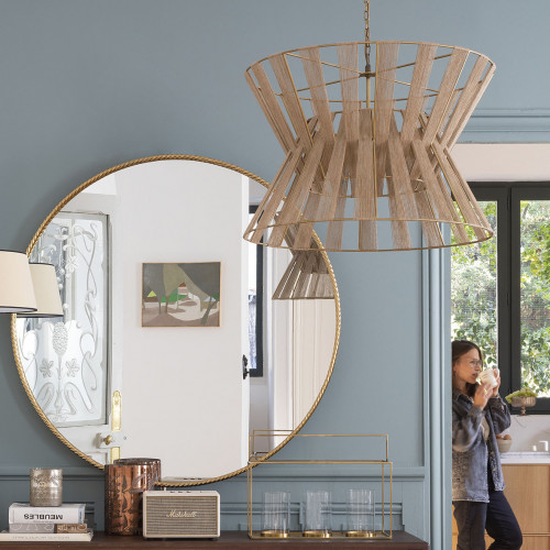 Blanc D'ivoire Suspension AVA En Jute Tressé