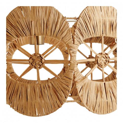 Blanc D'ivoire Suspension BAILA En Raphia - ø 60 Cm