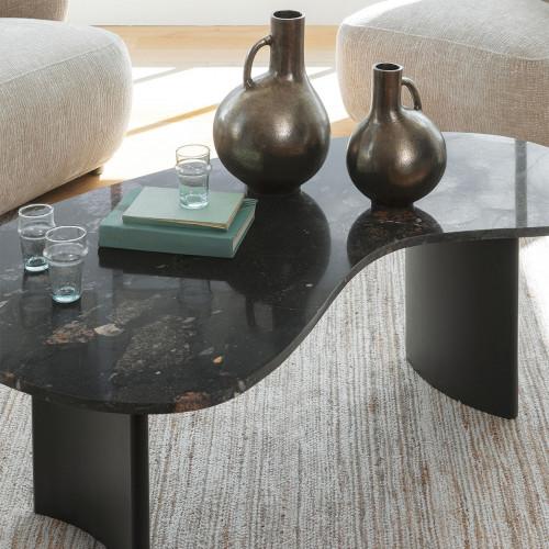 Blanc D'ivoire Table Basse PIA En Marbre