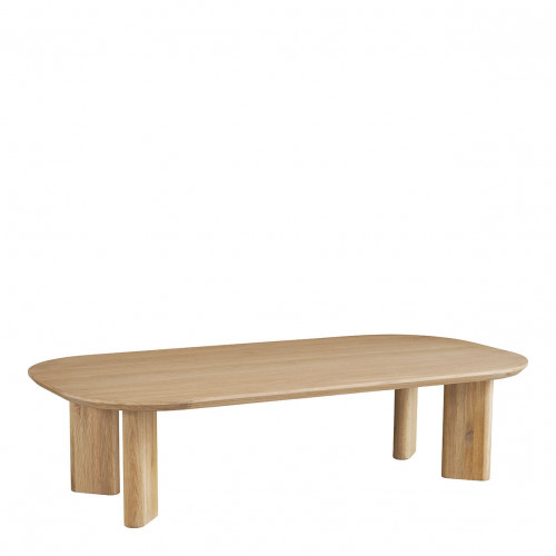 Blanc D'ivoire Table Basse SIMONA En Chêne Clair