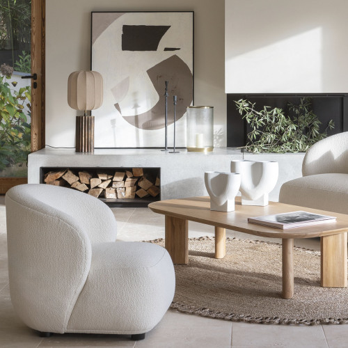 Blanc D'ivoire Tableau ÉCLOSIONS - 90 X 120 Cm