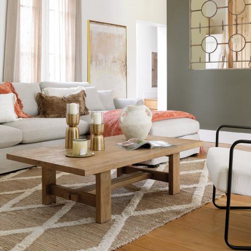 Blanc D'ivoire Tableau LUEUR ROSÉE - 100 X 150 Cm