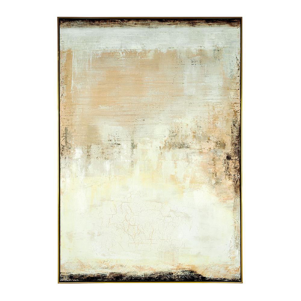 blanc d'ivoire Tableau LUEUR ROSÉE - 100 x 150 cm