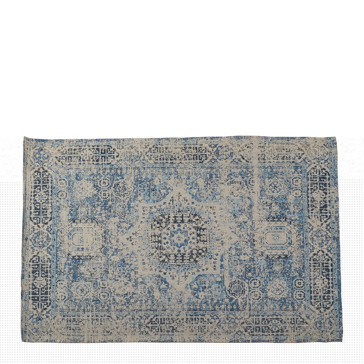 blanc d'ivoire Tapis ANIK bleu