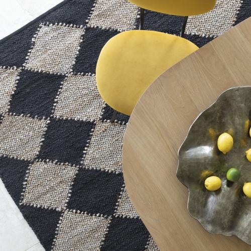 Blanc D'ivoire Tapis DIAMANT En Jute - 300 X 200 Cm