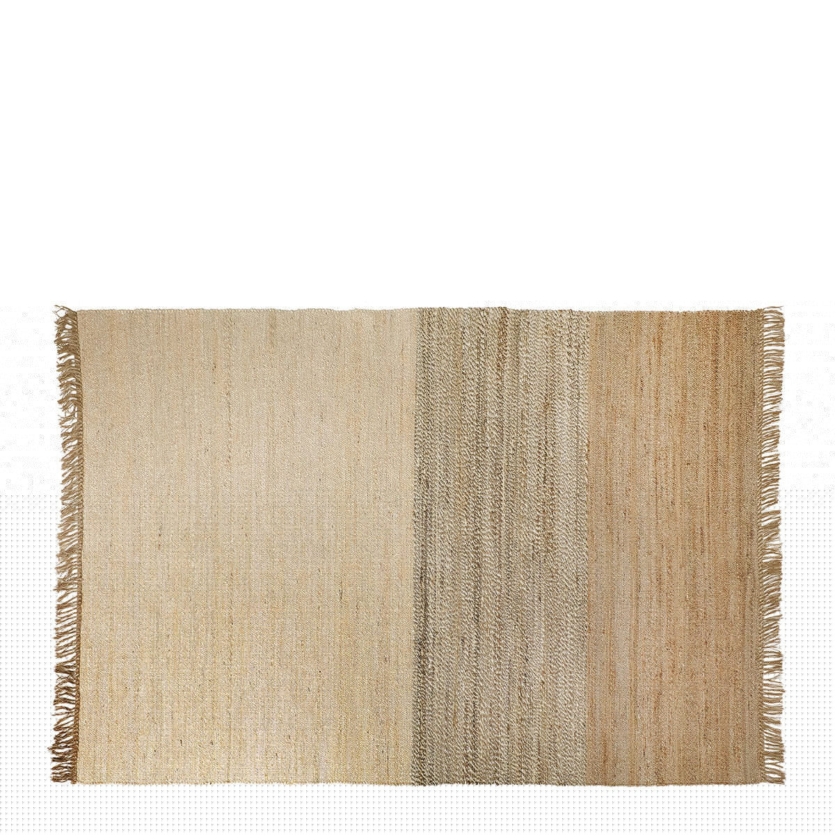blanc d'ivoire Tapis LARGO jute et coton 300x200