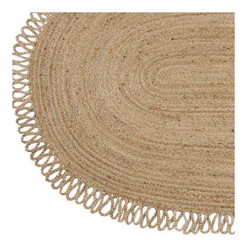 Blanc D'ivoire Tapis OVALE En Jute - 250 X 140 Cm