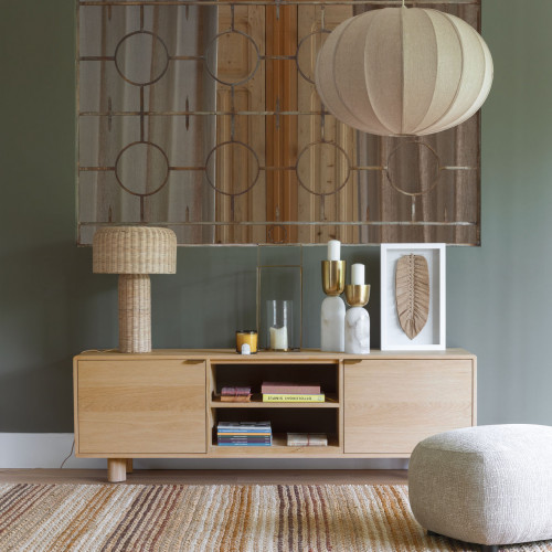 Blanc D'ivoire Tapis TAYSA Jute Et Coton 300x200