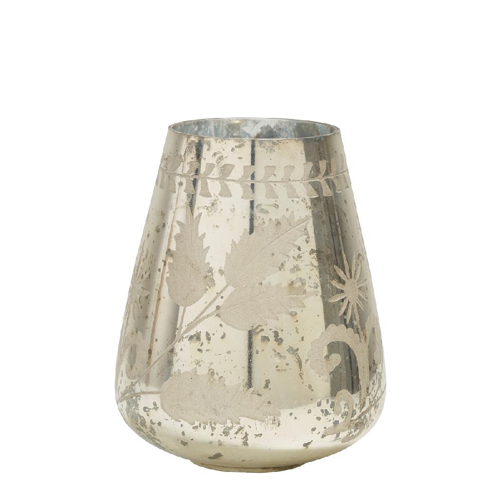 Blanc D'ivoire Vase Éden Doré Antique Brillant