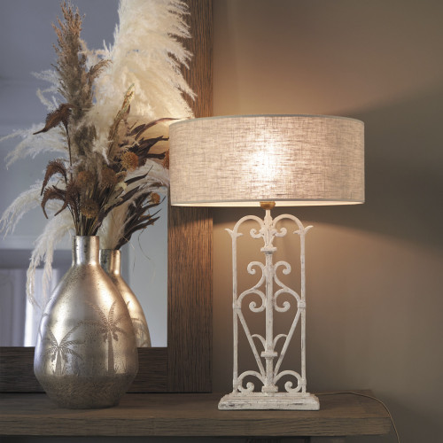 Blanc D'ivoire Vase Mirage Doré Antique Mat