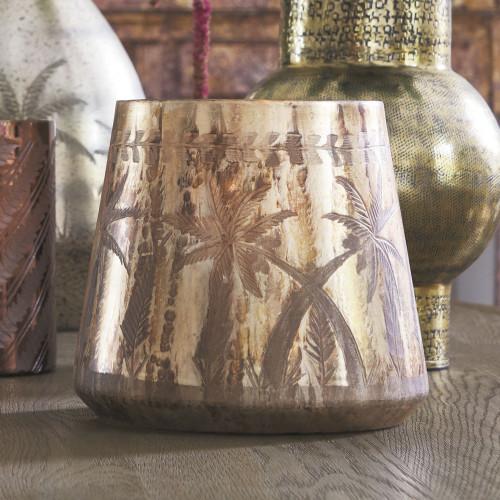 Blanc D'ivoire Vase Mirage Rose Doré Mat