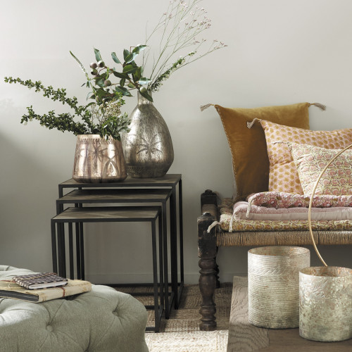 Blanc D'ivoire Vase Mirage Rose Doré Mat