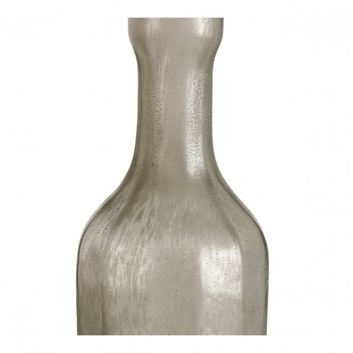 Blanc D'ivoire Vase OCTAVE En Verre Givré Gris