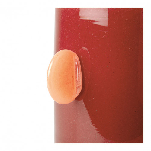 Blanc D'ivoire Vase PIPA En Verre - Framboise