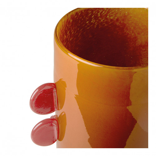 Blanc D'ivoire Vase PIPA En Verre - Orange