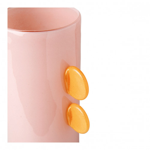 Blanc D'ivoire Vase PIPA En Verre - Rose