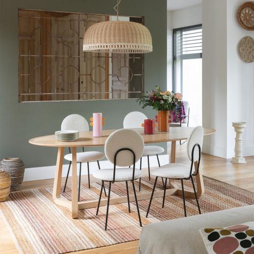 Blanc D'ivoire Vase PIPA En Verre - Rose