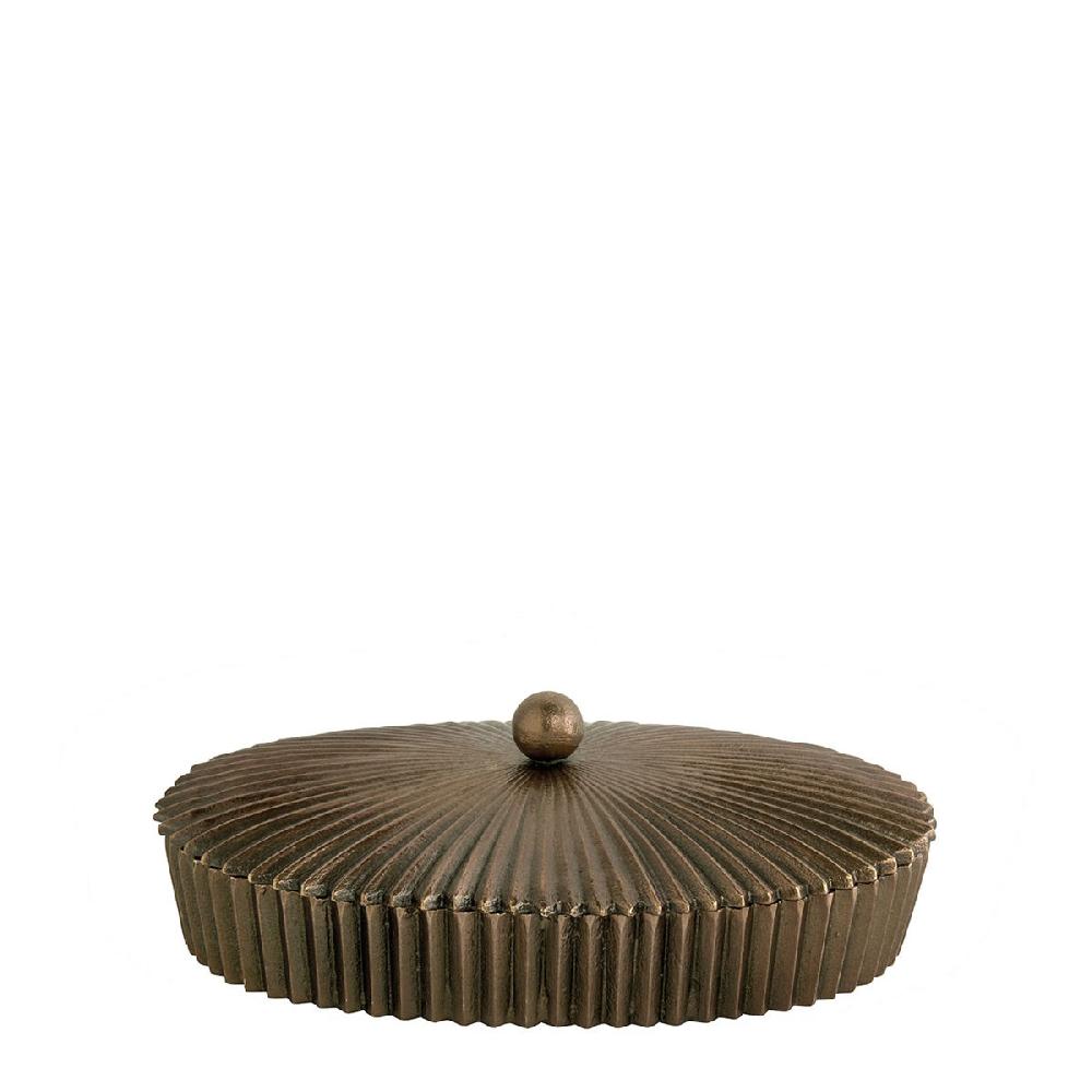 blanc d'ivoire Boîte ARIELLE en métal doré - Petit modèle - 24 x 15 5 x 8 cm