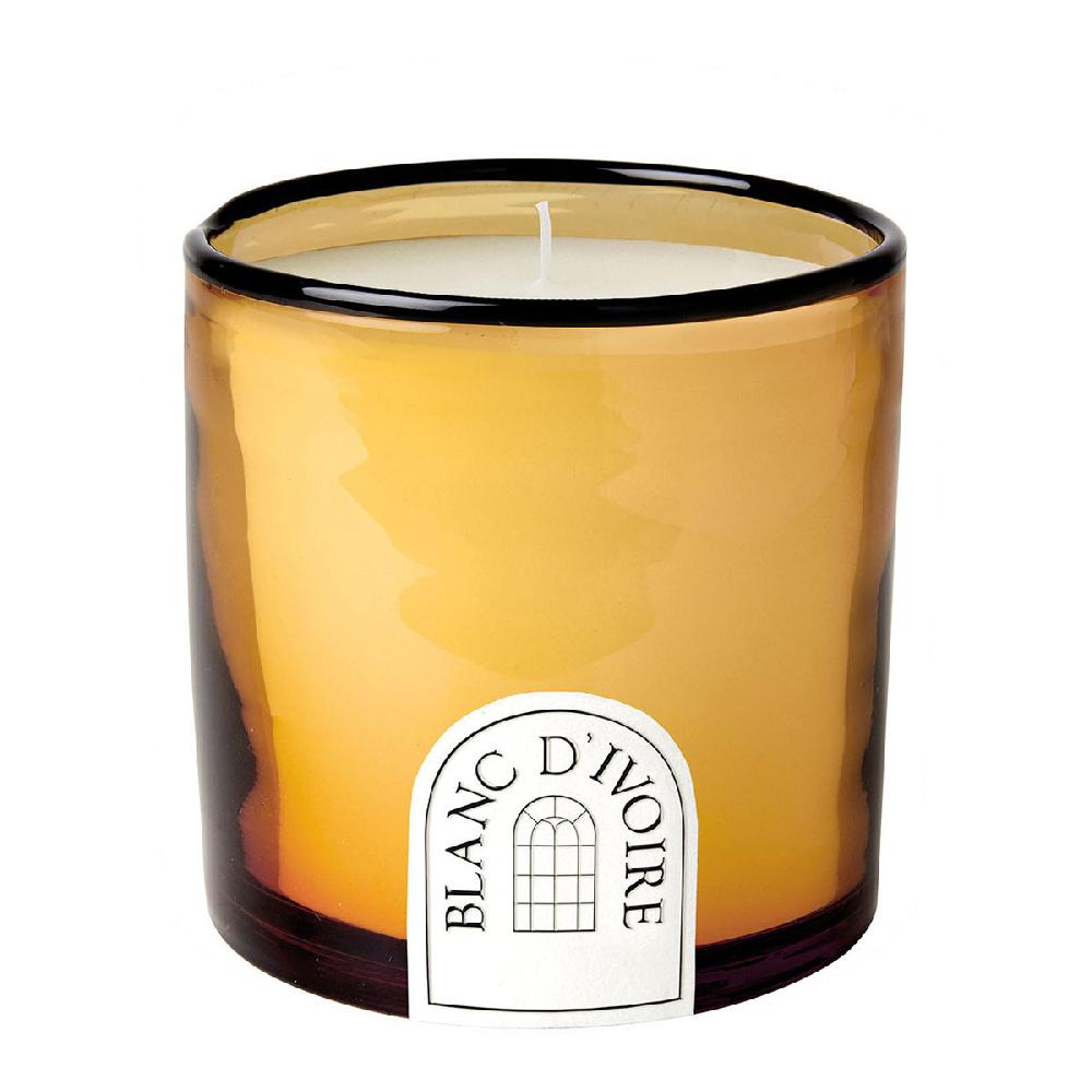 blanc d'ivoire Bougie parfumée en verre ambré - Cèdre Sauvage - Petit modèle - 340 g