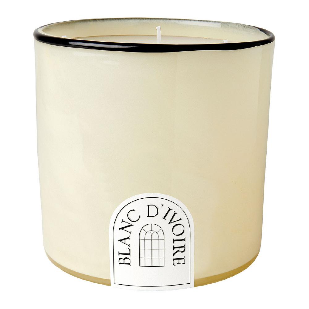 blanc d'ivoire Bougie parfumée en verre crème - Jardin de Néroli - Grand modèle - 1 5 kg