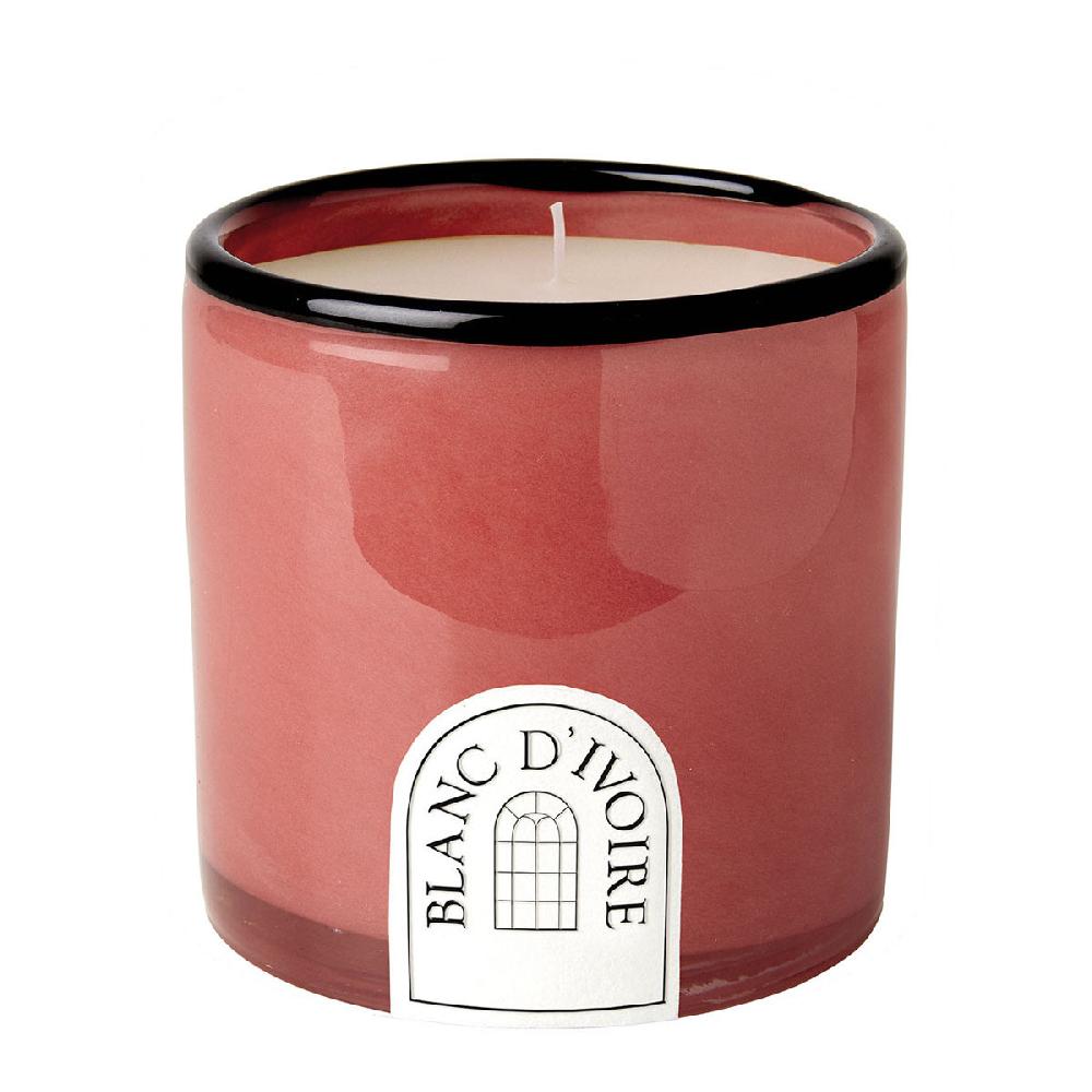 blanc d'ivoire Bougie parfumée en verre magenta - Palais d'Encens - Petit modèle - 340 g
