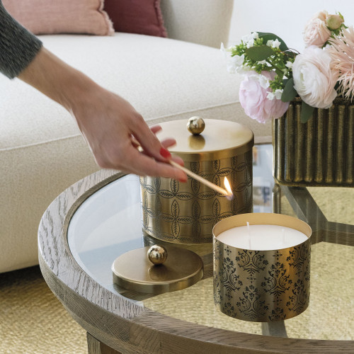 Blanc D'ivoire Bougie Parfumée - Palais D'Encens - Petit Modèle - 600 G