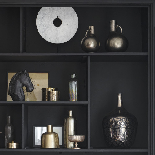 Blanc D'ivoire Bouteille Décorative ONDINE - Grand Modèle - ø 23 X 22 X 33 Cm