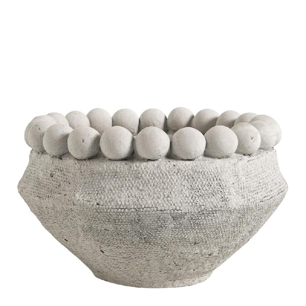 blanc d'ivoire Cache-pot ALÉO en ciment gris clair - Petit modèle - 19 5 x 19 5 x 11 7 cm
