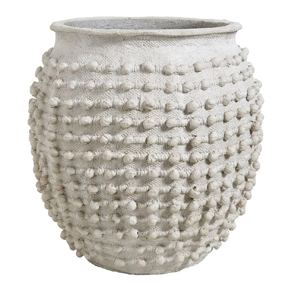 blanc d'ivoire Cache-pot CLÉIA en ciment gris clair - Grand modèle - 51 5 x 51 5 x 51 5 cm