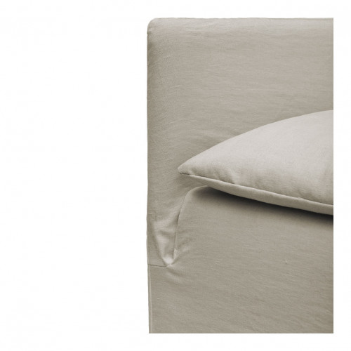 Blanc D'ivoire Canapé GABRIEL En Lin Mélangé - Naturel