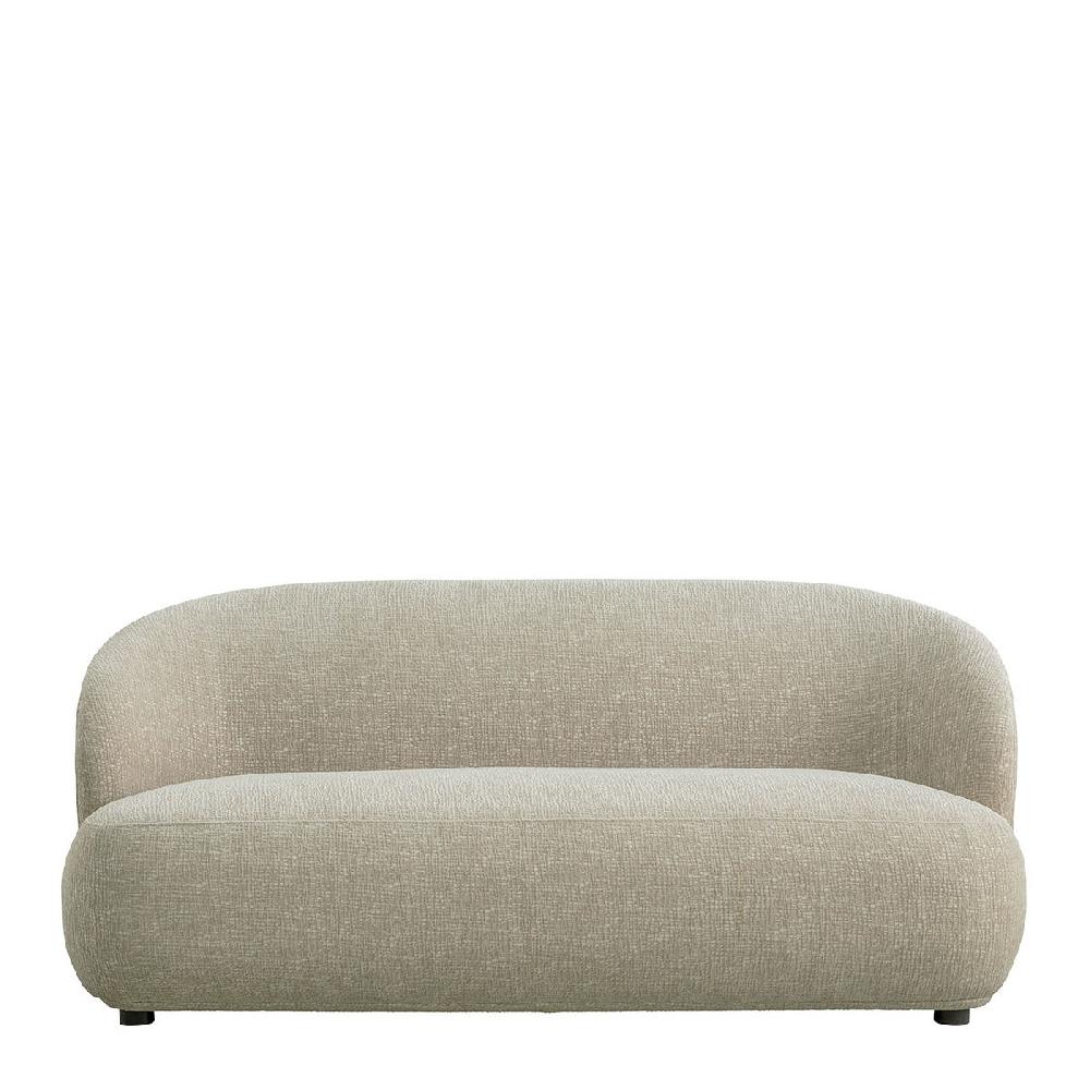 blanc d'ivoire Canapé LISETTE en tissu jacquard de velours - Sable blanc d'ivoire Canapé LISETTE en tissu jacquard de velours - Sable