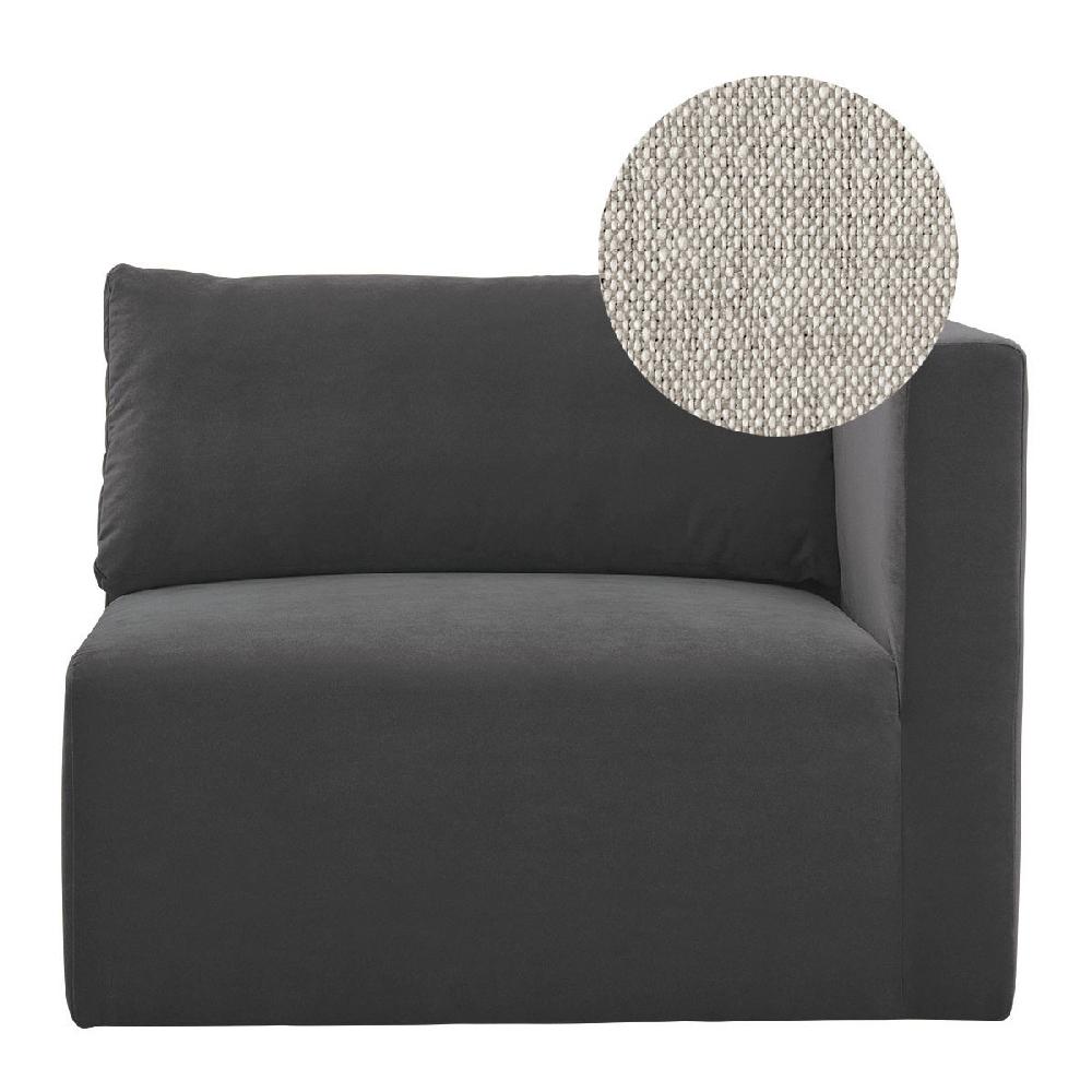 blanc d'ivoire Canapé LOU en lin mélangé - Naturel - Module droit