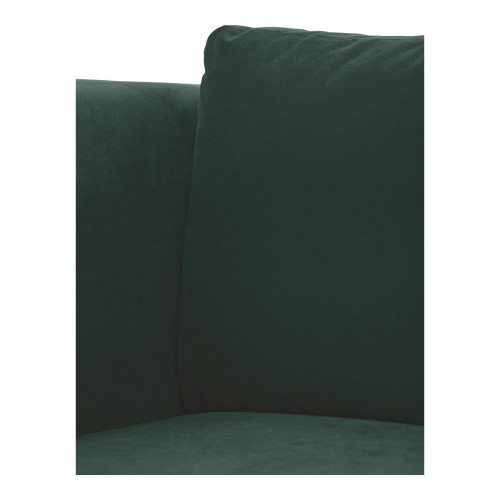 Blanc D'ivoire Canapé LOU En Velours De Coton - 3 Modules - L. 297 Cm - Vert Forêt