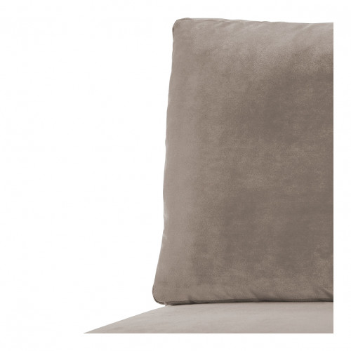 Blanc D'ivoire Canapé LOU En Velours De Coton - Taupe - Module Central - L. 130 Cm