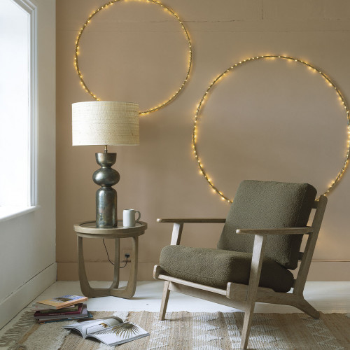 Blanc D'ivoire Cercle Lumineux HÉLIOS - Grand Modèle - ø 120 Cm