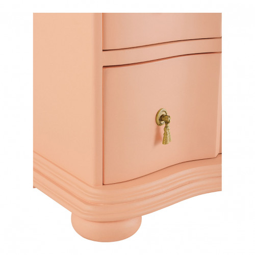 Blanc D'ivoire Commode CARLOTTA - Petit Modèle - Rose Pastel