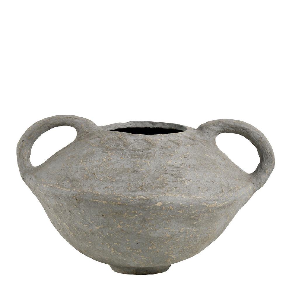 blanc d'ivoire Coupe décorative CALISTA en papier mâché - H. 30 cm