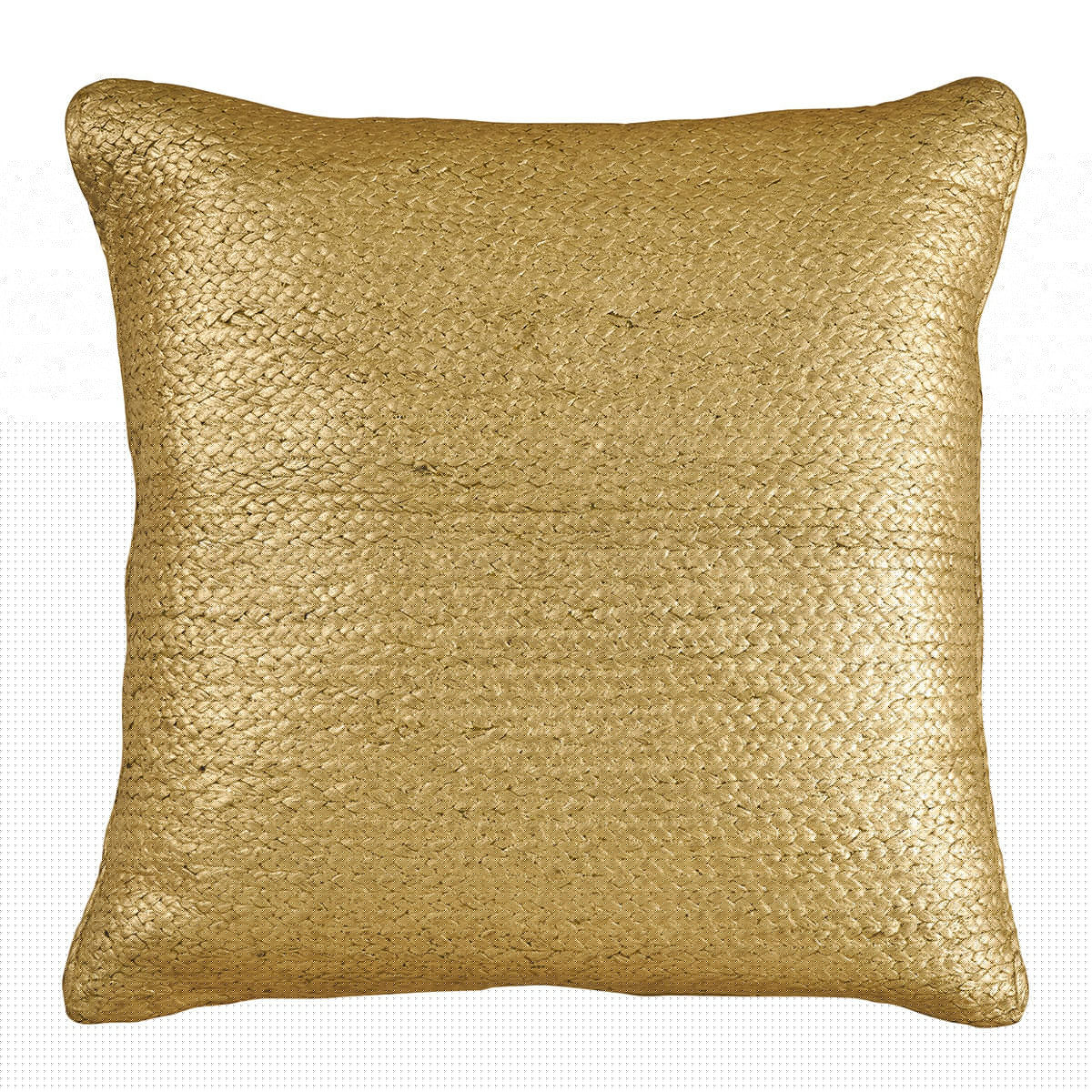 blanc d'ivoire Coussin APOLLO en jute - Doré - 60 x 60 cm
