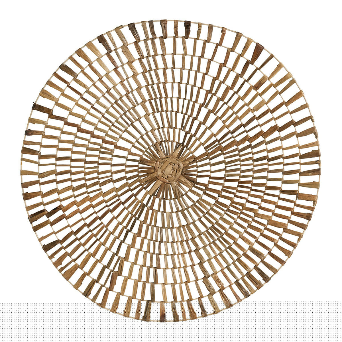 blanc d'ivoire Décoration murale ALOHA en jacinthe d'eau - ø 81 cm