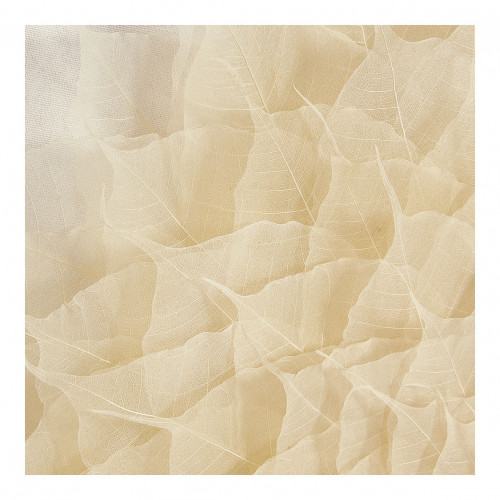 Blanc D'ivoire Décoration Murale FLEUR En Feuilles De Palmier - Écru